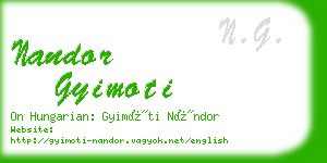 nandor gyimoti business card